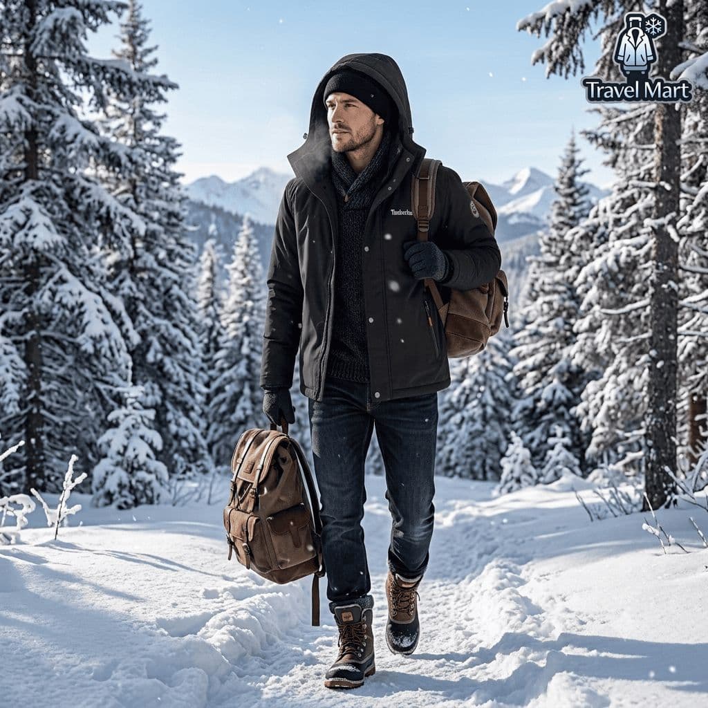 Premium Winter Jacket - Timberland Sherpa (Black)