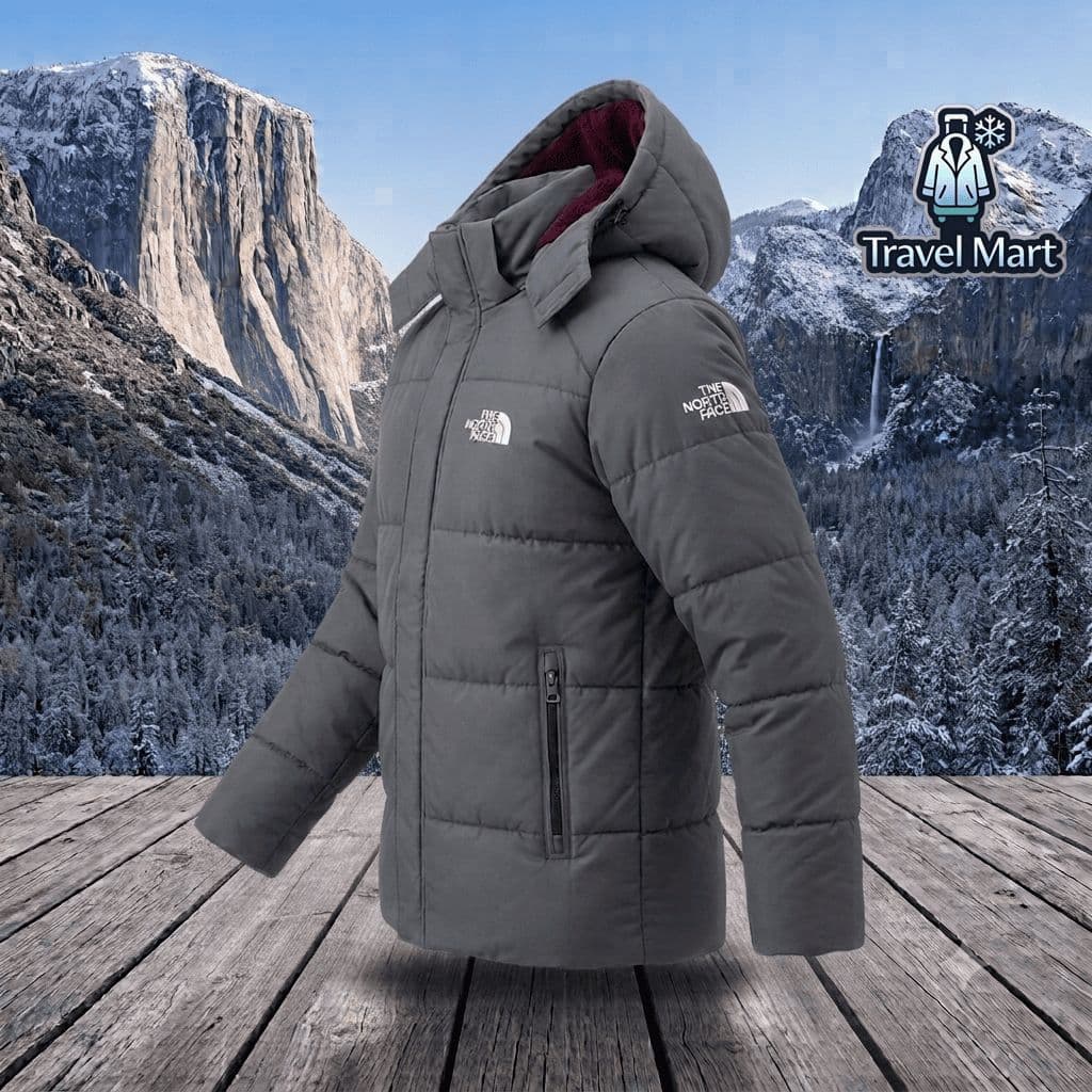 The North Face – Heavy Hooded Winter Jacket (Ash) 4