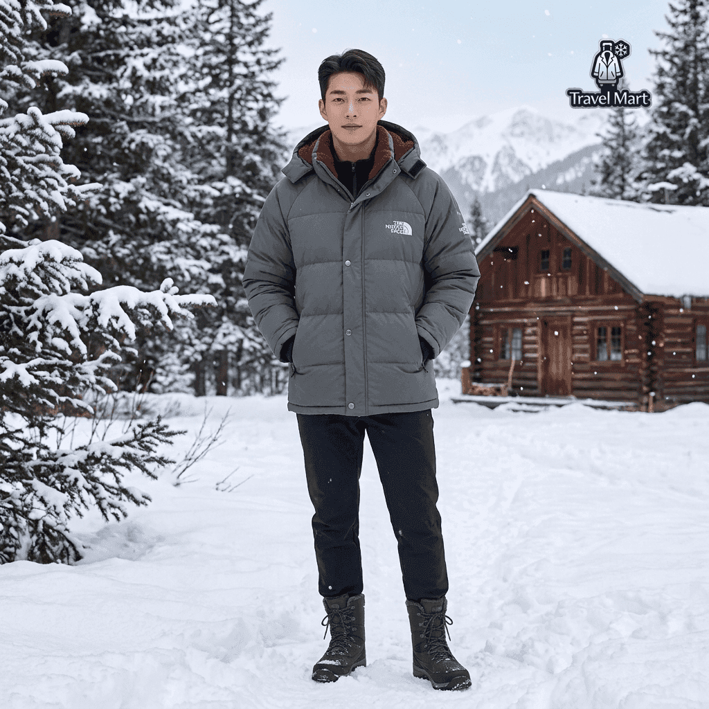 The North Face – Heavy Hooded Winter Jacket (Ash) 3
