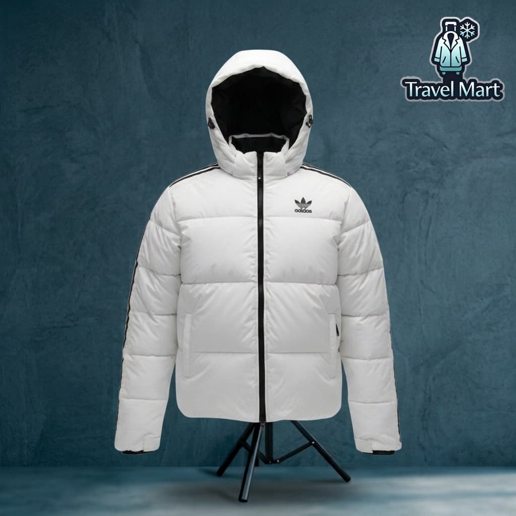 Adidas - Premium Sherpa Jacket (White - Black stripe)