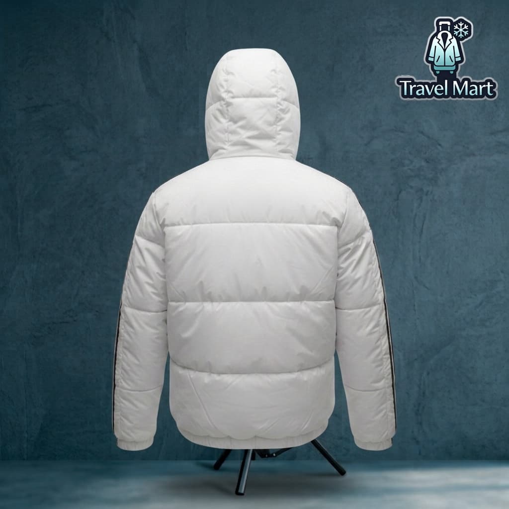 Adidas - Premium Sherpa Jacket (White - Black stripe) 3